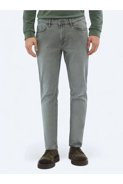 Kip Mink Slim Fit Denim Cotton Blended Trousers