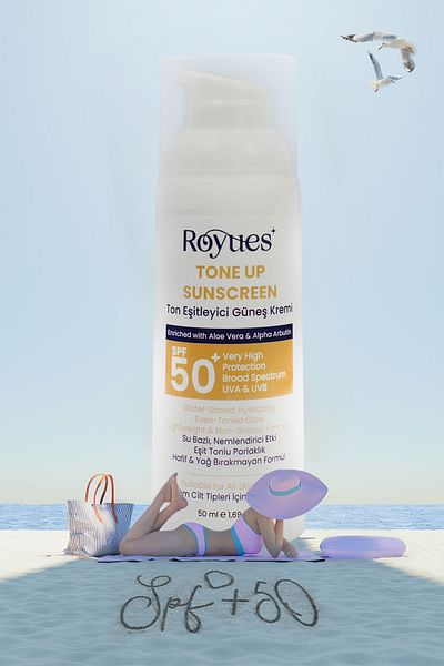 Royues Tone Equalizing Sun Cream Spf50 Skin Barrier Repairing, Renewing, Moisturizing, 50ml