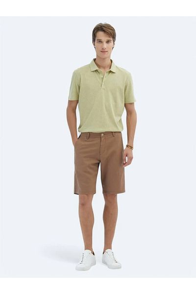 Kip Tricou din amestec de bumbac cu guler polo cu model de mucegai de lămâie
