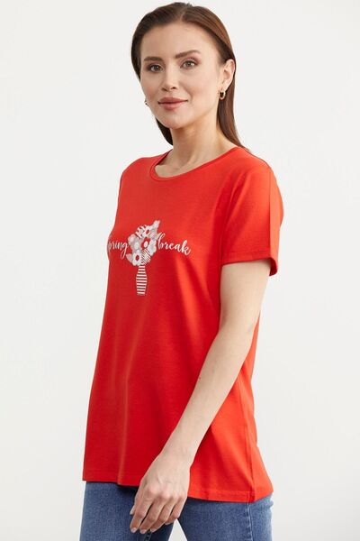 Sementa Μπλουζάκι με κανονική εφαρμογή με στάμπα κοραλλιών