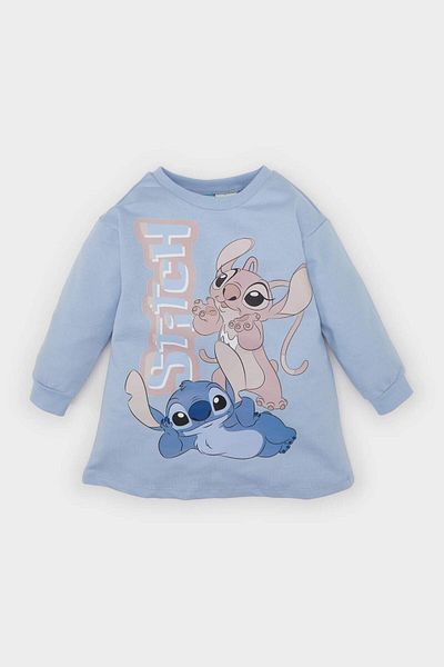 DeFacto Baby Mädchen Disney Lilo & Stitch Langarm-Sweatkleid mit Rundhalsausschnitt D8439A524AU