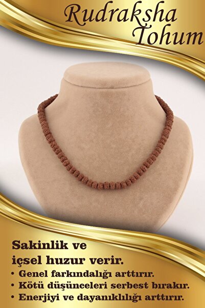 OSMANLI DEĞERLİ TAŞ قلادة بذور رودراشا المعتمدة مقاس 6 مم (بدون عقدة)