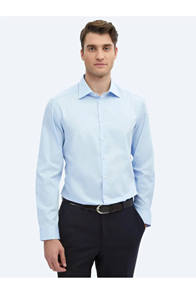 Kip Темно-синя пряма пряжа, класична сорочка зі 100% бавовни