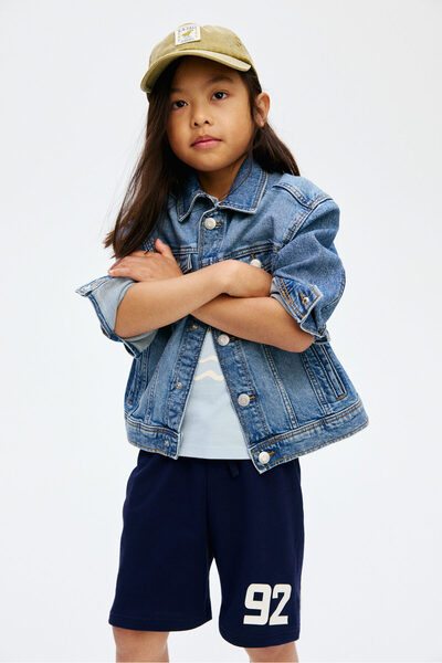 H&M Baskılı Sweatshirt Şort