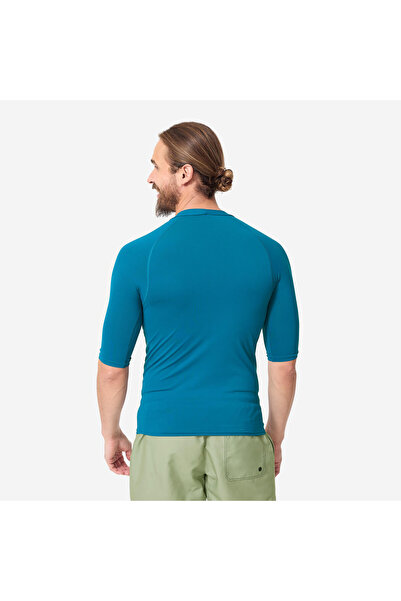 Decathlon Olaian Erkek Slim Fit Kısa Kollu UV Korumalı Tişört - Mavi - 100