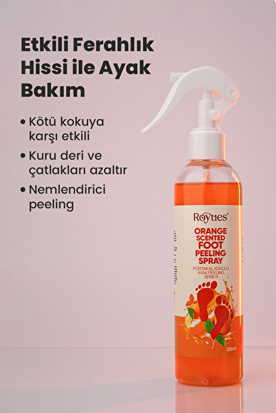 Royues Topuk Çatlak Ve Ayak Bakım Peeling Spreyi - Koku Giderici Ve Nemlendirici-foot Care Sprey-250ml
