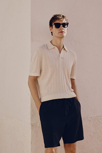 H&M Keten Karışımlı Şort Regular Fit