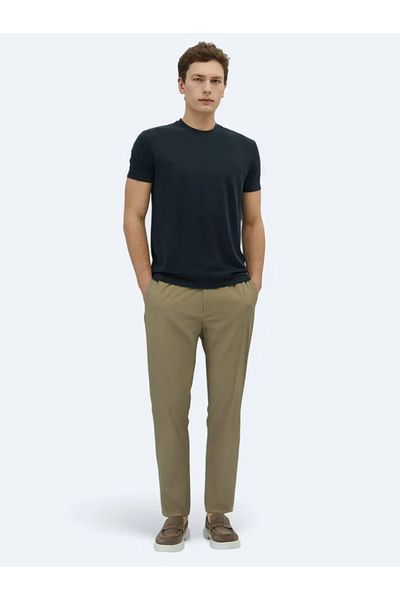 Kip Black Plain Crew Neck T-Shirt