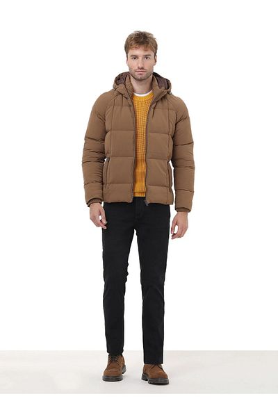 Kip Cinnamon Regular Fit, cu glugă, haină casual țesută