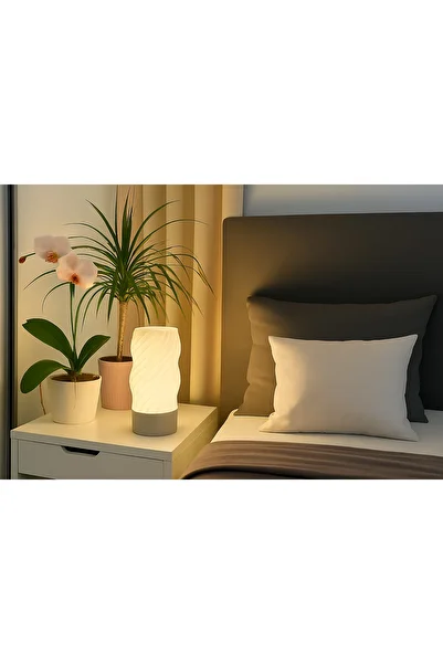 Rekatech Specially Designed Table Lamp – Modern Lampshade – Decorative Night Light with Base