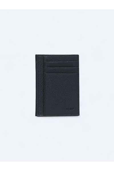 Kip Suport card din piele neagră