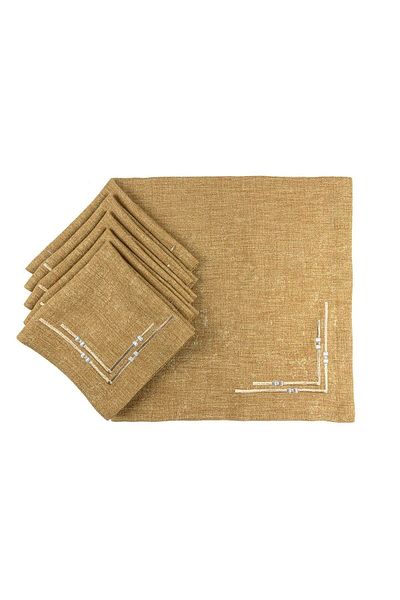 Mikasa Moor Χαρτοπετσέτες Bamboo Saffron Gold 6 τεμαχίων