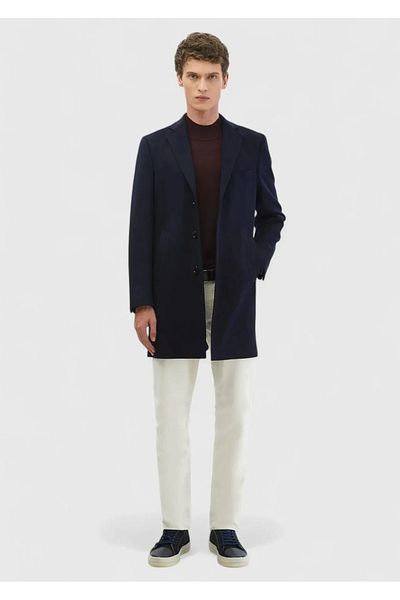 Ramsey Marineblauer Webmantel