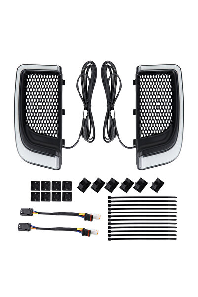 Choice black Motorcycle Fairing Lower Grills LED Light for Touring 14-19 CVO ...