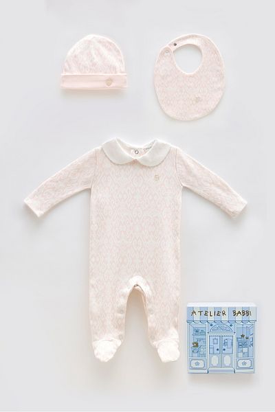 Atelier Babbi 3-Piece Newborn Set - Ikat / Pink