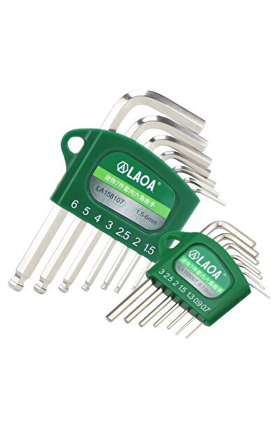 LAOA LA158007 LA158107 طقم مفكات براغي سداسية صغيرة من 7 قطع 0.7/0.9/1.3/1.5