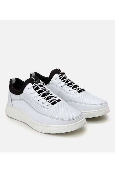 Hotiç Pantofi sport confortabili alb din piele pentru bărbați