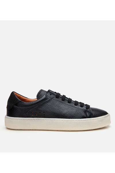 Hotiç Men's Leather Black Casual Shoes