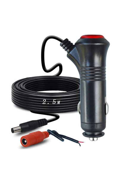 Choice1 2.5 متر وموصل عالمي ولاعة السجائر دراجة نارية محول الطاقة مفتاح 12 24...