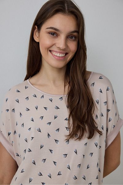 Penti Cămașă de noapte Aging Collagen Floral Bej deschis