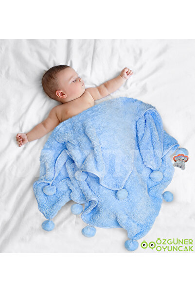 Özgüner Oyuncak Pabtex Ponponlu Bebek/Çocuk Battaniyesi