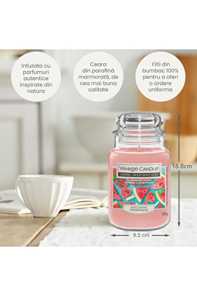 Yankee Candle Large Jar Scented Candle, Watermelon Splash, 538gr.
