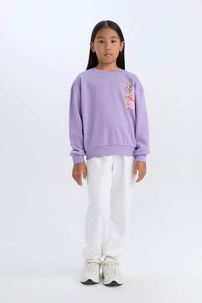 DeFacto Bedrucktes Relax-Fit-Sweatshirt mit Rundhalsausschnitt für Mädchen D1553A824WN