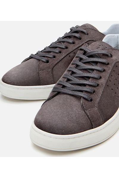 Hotiç Pantofi sport gri din piele de piele intoarsa pentru barbati