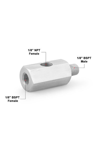 Choice 1-8BSPT Stainless Steel Side Holes 1/8"NPT Female To M12 M10 M14 1/8NPT 1/4NPT Oil Pressure Sensor C