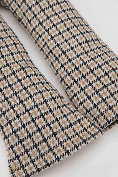 DeFacto Baby Girl Flare Fit Checkered Elastic Waist Trousers A9957A5