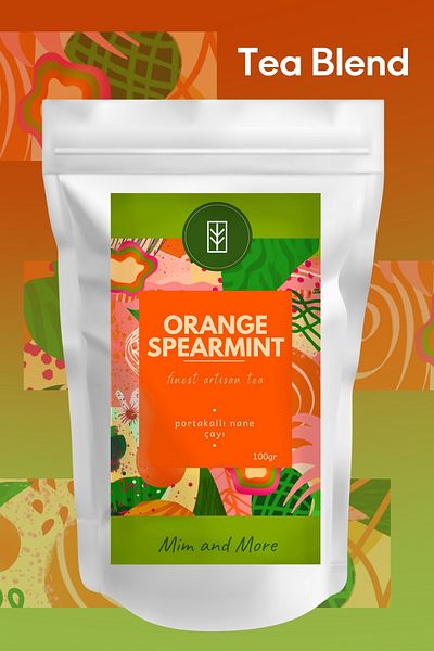 Mim and More Orange Spearmint Tea - Orange Mint Tea, 100 Gr