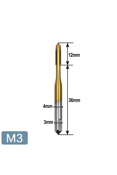 Choice 1 قطعة (M3) STONEGO 1/5/10 قطع من مثقاب الصنبور المتري HSS6542 لولبي مزخرف M3