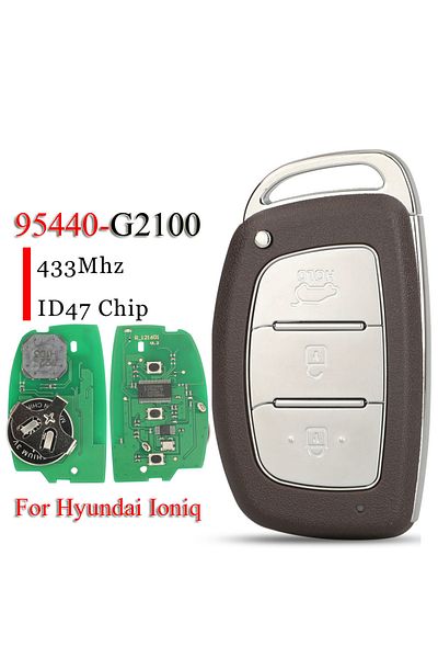 jingyuqin 95440-G2100 95440-G2100 95440-G2600 مفتاح سيارة ذكي عن بعد بثلاثة أزرار 433 ميجا هرتز ID47 شريحة لـ