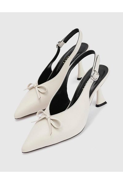 İLVİ Vyver Genuine Leather Women's Beige Heeled Sandals