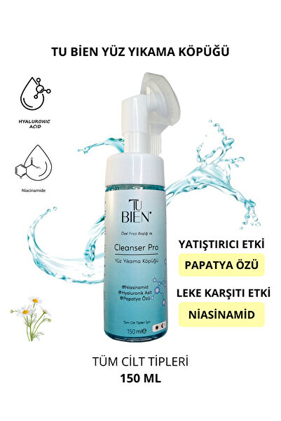 Tubien Gözenek Sıkılaştırıcı Arındırıcı Nemlendirici Yüz Yıkama Köpüğü 150 ml