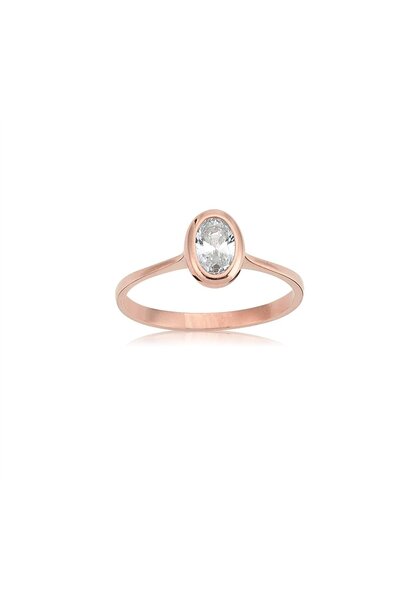 FasekGold 0.60ct Pırlanta Montörü(SİGNİTY )oval Taşlı 925 Ayar Gümüş Yüzük-he...