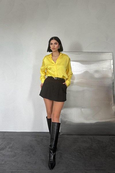 modamtn    Yellow Satin Shirt