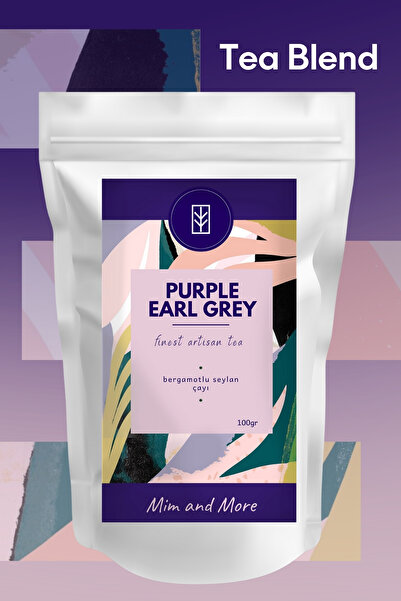 Mim and More Purple Earl Grey Tea - Bergamotlu Seylan Çayı, 100 gr