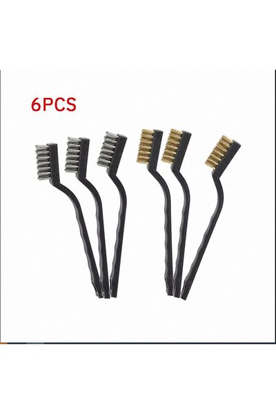 Choice 6pcs set 12pcs computer industrial toothbrush mini copper steel wire brush stainless steel wire brus