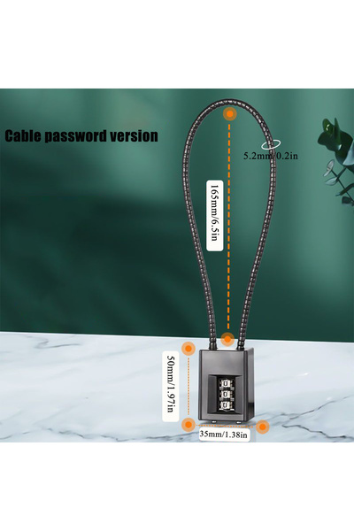Choice قفل تركيبة مكون من 3 أرقام، قفل كابل تركيبة - طلاء مقاوم للخدش لقفل ال...
