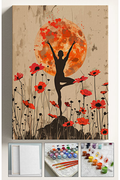 Corvo Sayılarla Boyama Tuval Seti Hobi Seti Kasnaklı Fırça Boya Dahil (çıtalı...