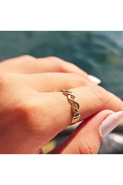 FasekGold Gümüş Yüzük - Örgü Gümüş Yüzük