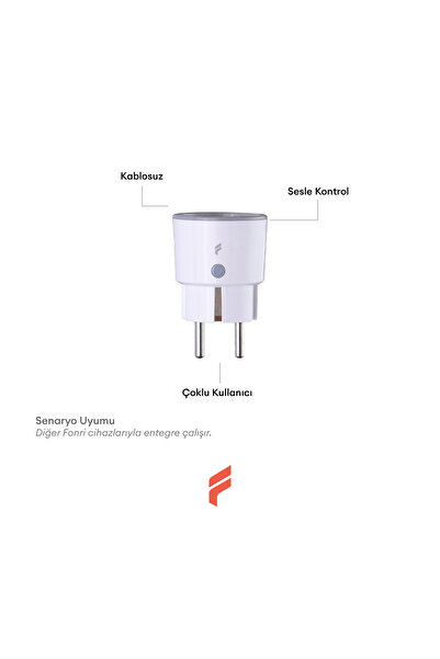 Fonri Smart Socket (16 Amper) Set of 3, Remote Control, Instantaneous Energy Consumption Tracking, Timer, Tuya