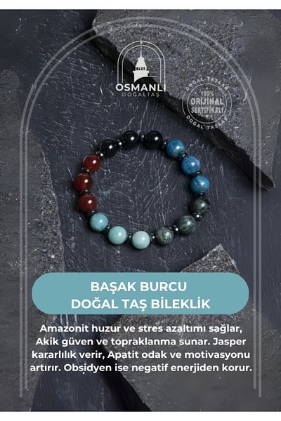 OSMANLI DOĞAL TAŞ Certified Virgo Natural Stone Bracelet