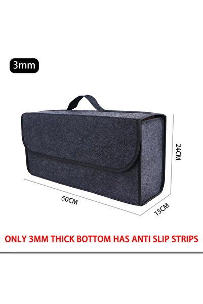 Choice صندوق تخزين سيارة من اللباد 50-24-15 سم (3 مم) قطعة واحدة لأدوات تخزين...