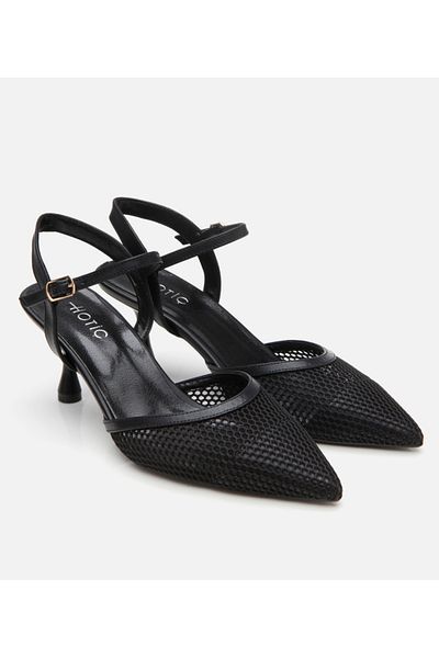 Hotiç Stiletto cu plasă pentru femei negre