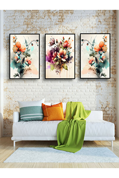 YALOVA SHOP Set de 3 tablouri decorative în stil pictură în ulei, cu tematică...