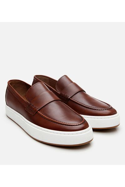 Hotiç Loafer pentru bărbați din piele naturală, cafeniu