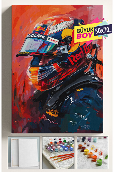 Corvo Sayılarla Boyama Seti Numaralı Tuval Fırça Boya Dahil Kasnaklı Set 50x7...