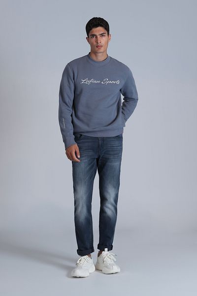 Lufian Мъжки Slim Fit сини дънки Jasper Smart